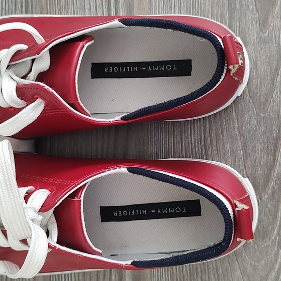 Tommy Hilfiger Red and White Sneakers - Picture 9 of 15